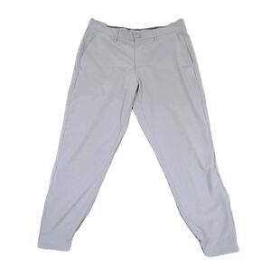 Primo Golf Jogger Pants Men's 34 Short Gray Inseam Ankle Zip Tapered Stretch